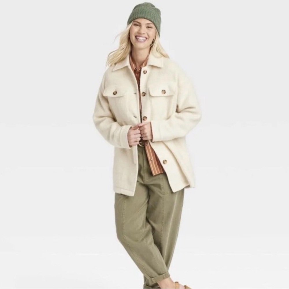 Universal Thread Off-White Wool Jacket - image 4